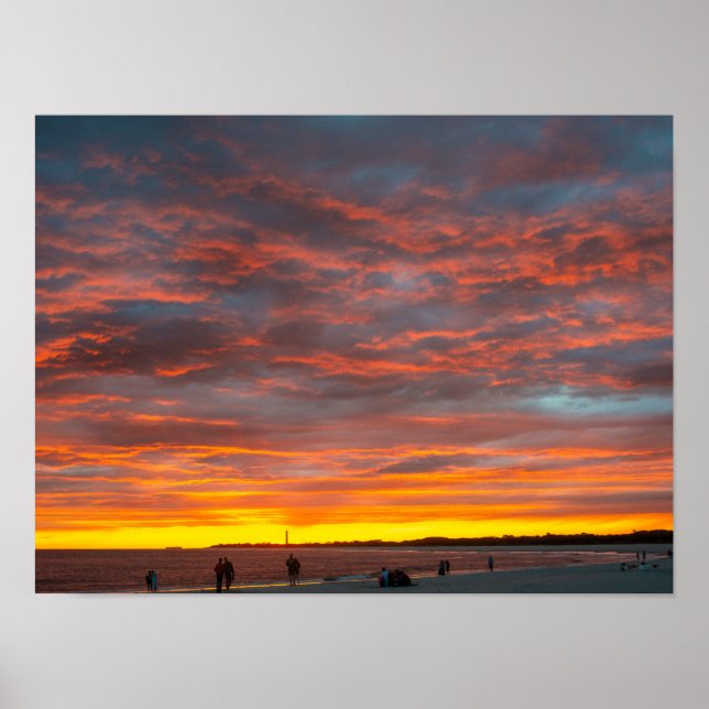 Sunset at Cape May Point Poster (Front)