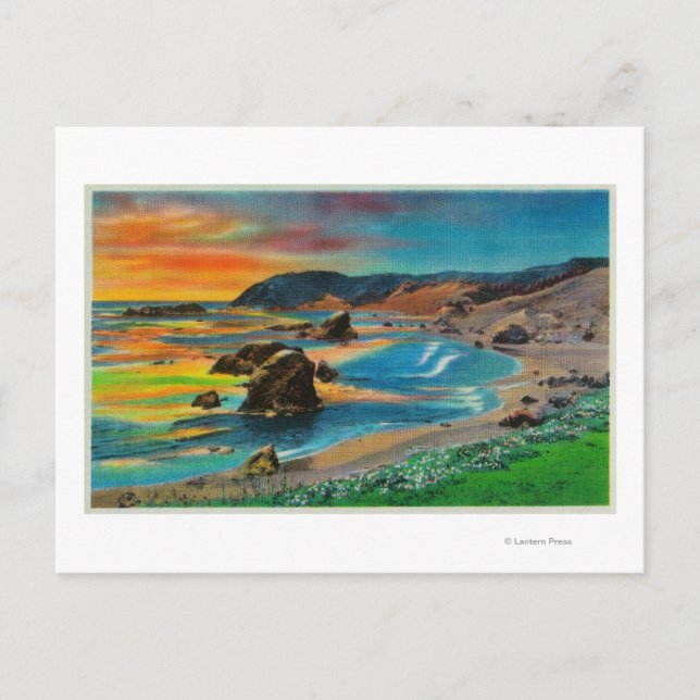 Sunset at Cape San SebastianCoast Postcard (Front)