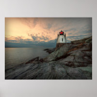 Sunset At Castle Hill Lighthouse