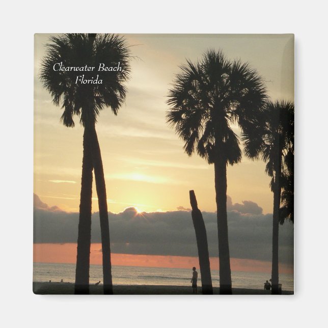 Sunset at Clearwater Beach Magnet (Front)