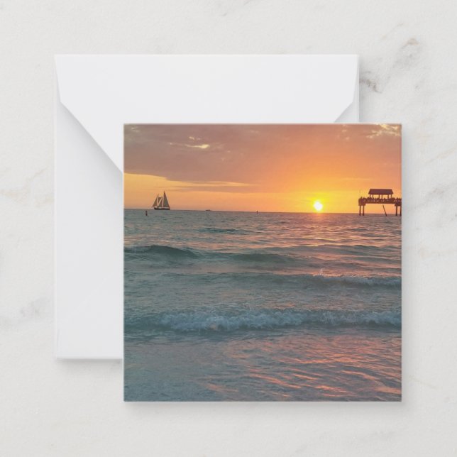 Sunset at Clearwater Beach Magnet Card (Front)