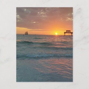 Sunset at Clearwater Beach Postcard