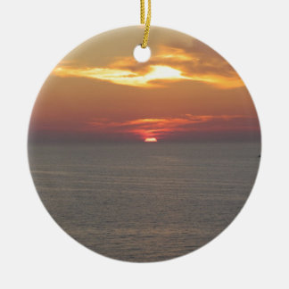 Sunset at Clearwater Ceramic Tree Decoration