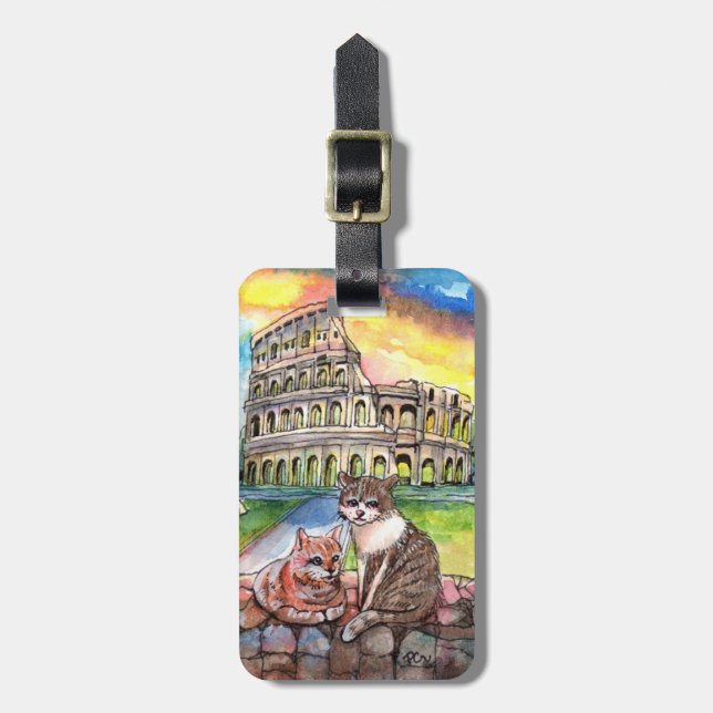 Sunset at Coliseum Luggage Tag (Front Vertical)