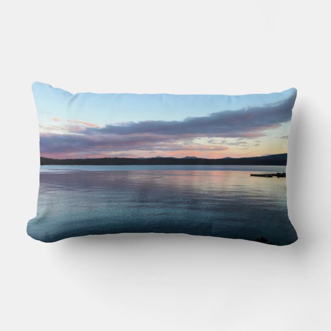 Sunset at Crescent Lake, OR Lumbar Cushion (Front)