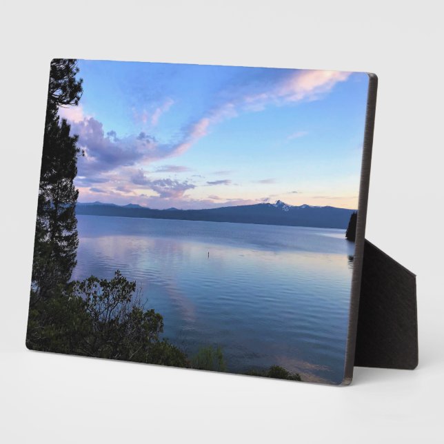 Sunset at Crescent Lake, OR Plaque (Side)
