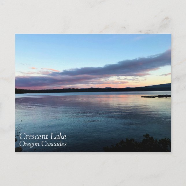 Sunset at Crescent Lake, Oregon Postcard (Front)