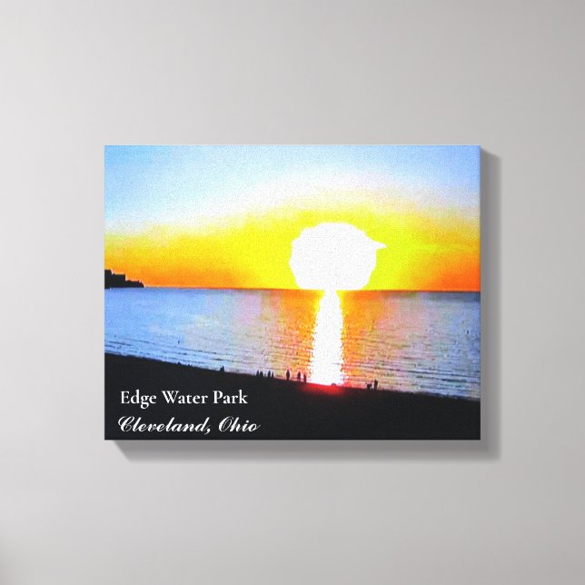 SUNSET AT EDGEWATER PARK CLEVELAND OHIO  CANVAS PR PRINT (Front)