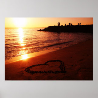 Sunset at Edmonds Washington Waterfront. Poster