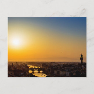 Sunset at Florence, Italy Postcard