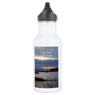 Sunset At Folly Harbour Water Bottle