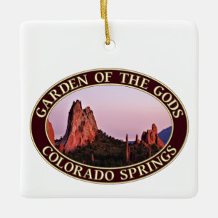 Sunset at Garden of the Gods in Colorado Springs Ceramic Ornament