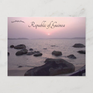 Sunset at Iles de Los Republic of Guinea Postcard