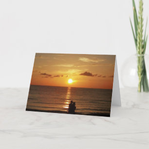 Sunset at Indian Rocks Beach - Love/Valentine Holiday Card
