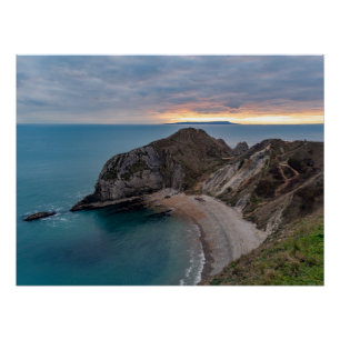 Sunset at Jurrasic Coast, England, UK Poster