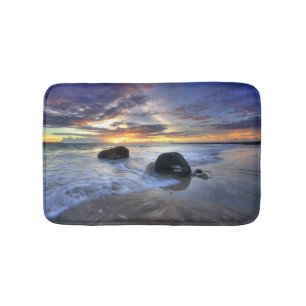 Sunset At Kedonganan Beach Bath Mat