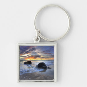 Sunset At Kedonganan Beach Key Ring