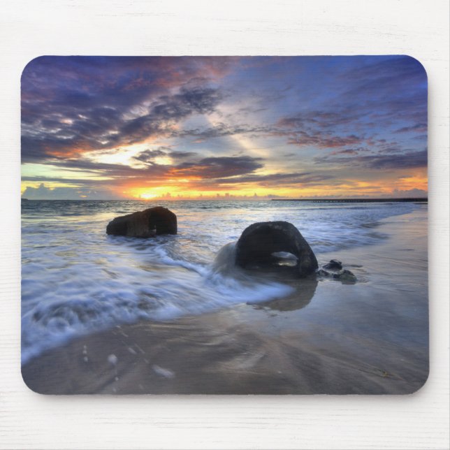 Sunset At Kedonganan Beach Mouse Pad (Front)