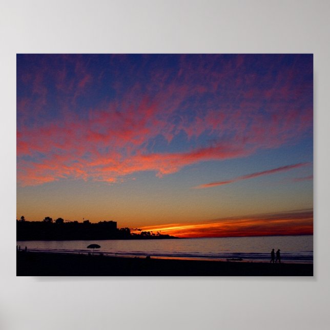 Sunset At La Jolla Shores Poster (Front)