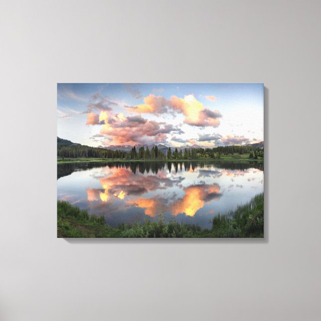 Sunset at Little Molas Lake - Colorado Trail Canvas Print (Front)