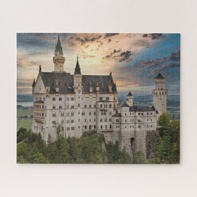 Sunset at Neuschwanstein Castle, Germany Bavaria  Jigsaw Puzzle (Horizontal)