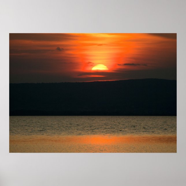 Sunset at Neusiedlersee Poster (Front)