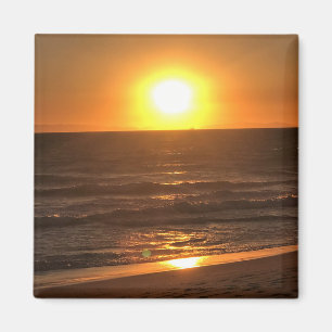 Sunset at Newport Beach, California Magnet