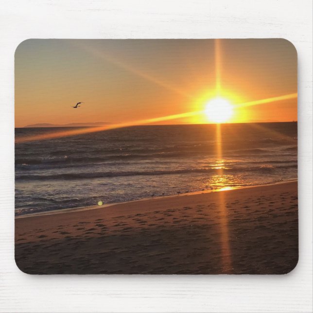 Sunset at Newport Beach, California Mouse Pad (Front)