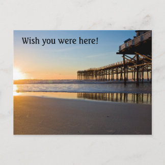 Sunset at Ocean Pier Postcard