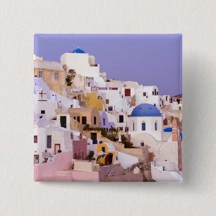 Sunset at Oil, Santorini 2 15 Cm Square Badge