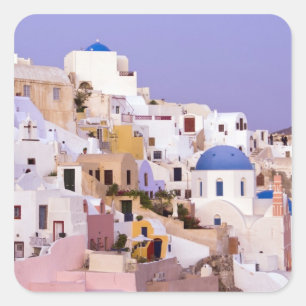 Sunset at Oil, Santorini 2 Square Sticker