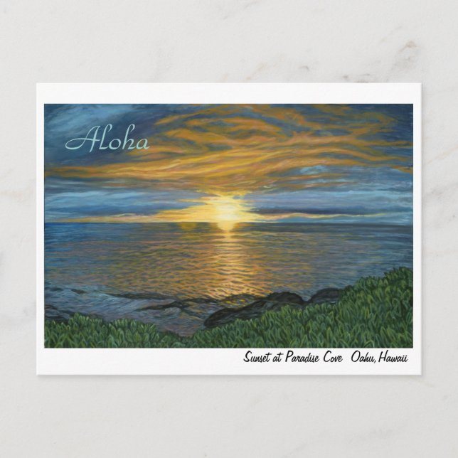 Sunset at Paradise Cove Postcard (Front)