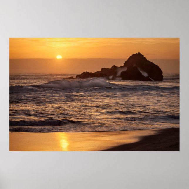 Sunset At Pfeiffer Beach Poster (Front)