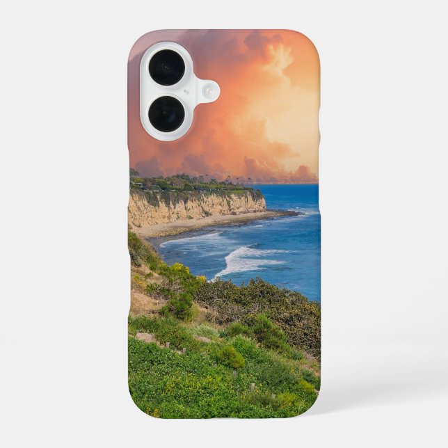 Sunset at Point Dume in Malibu iPhone 16 Case (Back)