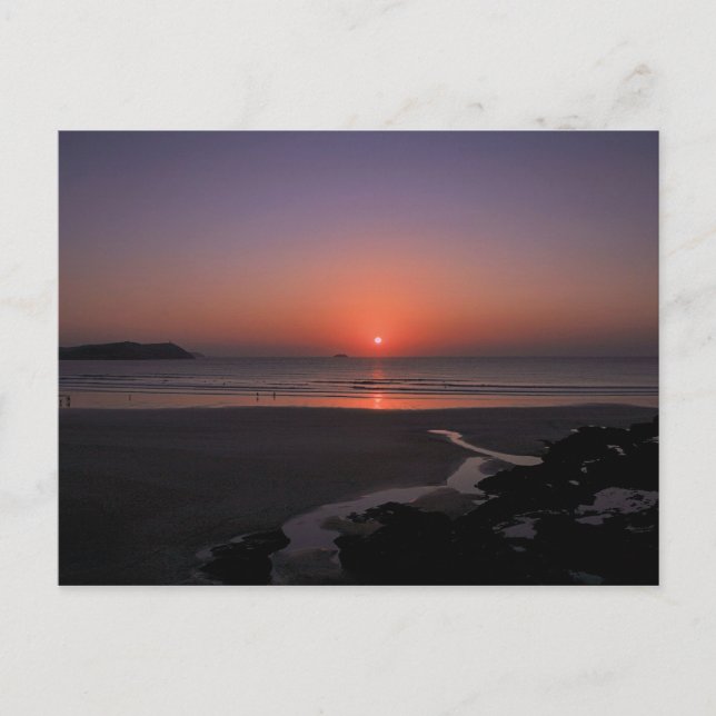 Sunset at Polzeath Postcard (Front)