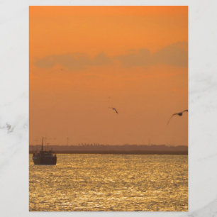 Sunset at port