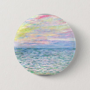 Sunset at Pourville by Monet 6 Cm Round Badge