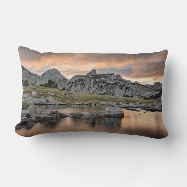 Sunset at Pyramid Lake Lumbar Cushion (Front)