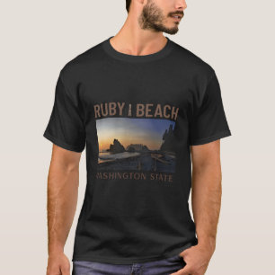 Sunset At Ruby Beach Washington State T-Shirt