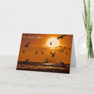 Sunset at Sea Birthday Card