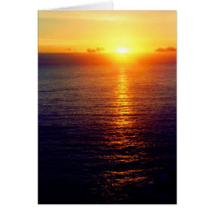Sunset at sea card