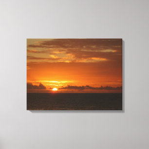 Sunset at Sea I Tropical Colourful Seascape Canvas Print