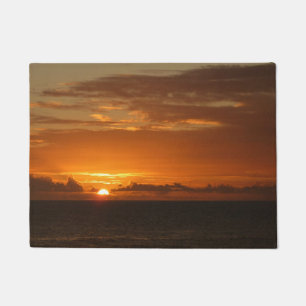Sunset at Sea I Tropical Colourful Seascape Doormat