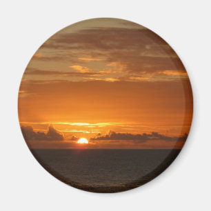 Sunset at Sea I Tropical Colourful Seascape Magnet