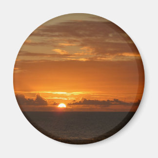 Sunset at Sea I Tropical Colourful Seascape Magnet