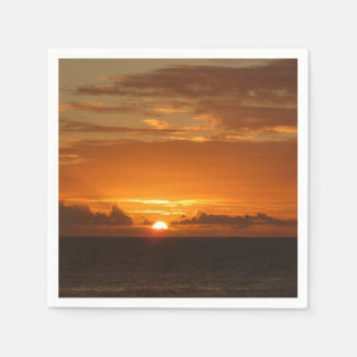 Sunset at Sea I Tropical Colourful Seascape Napkin