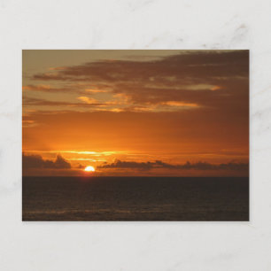 Sunset at Sea I Tropical Colourful Seascape Postcard