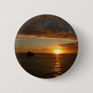 Sunset at Sea II Tropical Seascape 6 Cm Round Badge