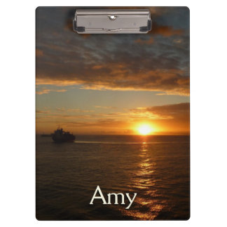 Sunset at Sea II Tropical Seascape Clipboard