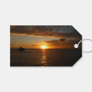 Sunset at Sea II Tropical Seascape Gift Tags